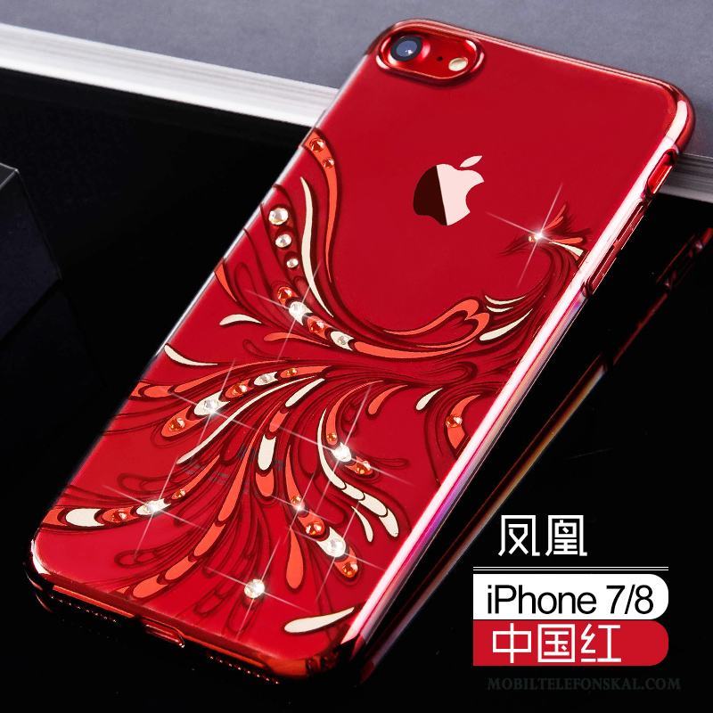 iPhone 7 Fodral Fallskydd All Inclusive Röd Lyxiga Skal Telefon Trend Varumärke