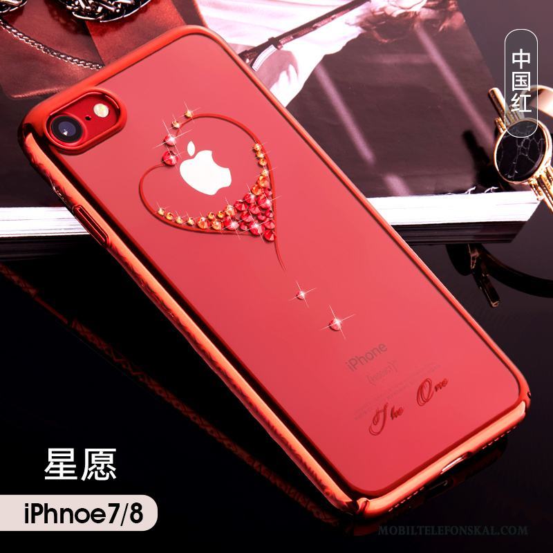 iPhone 7 Fodral Fallskydd All Inclusive Röd Lyxiga Skal Telefon Trend Varumärke