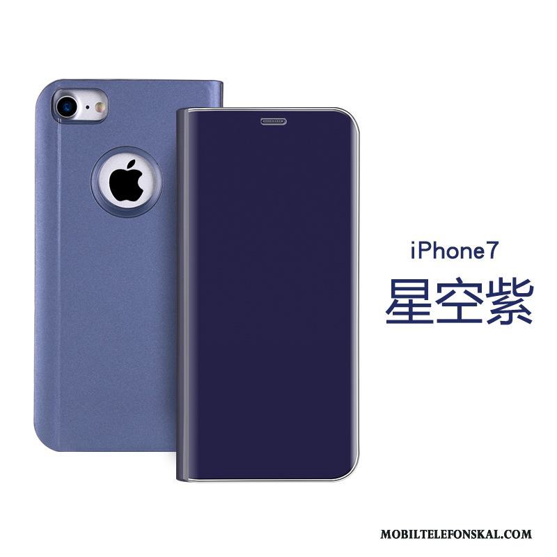 iPhone 7 Fodral Skal Telefon Täcka Tredimensionell Kinesisk Drake Läderfodral Spegel