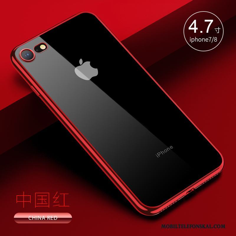 iPhone 7 Guld Mjuk Silikon Skal Transparent All Inclusive Telefon