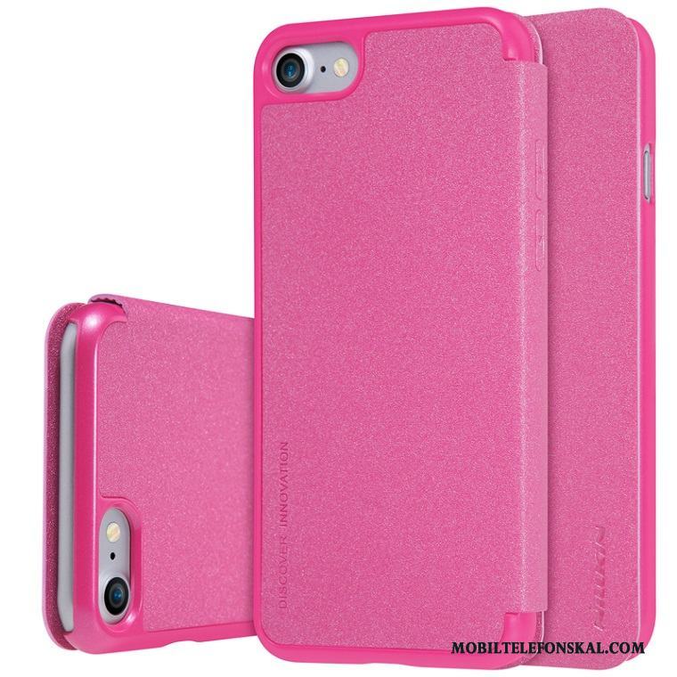 iPhone 7 Läderfodral Skydd Skal Telefon Täcka Rosa Guld Mobil Telefon