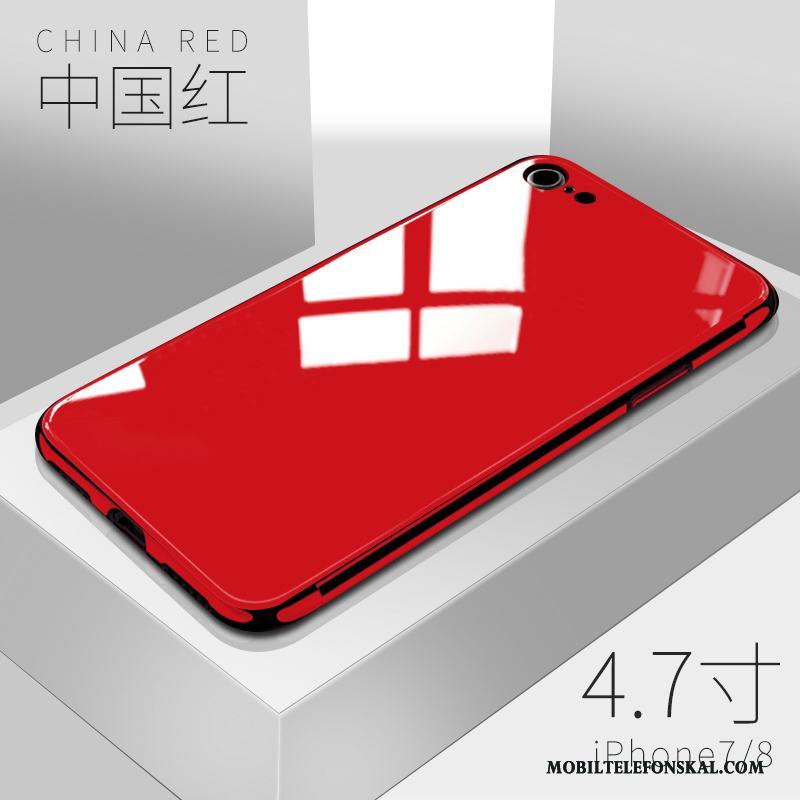 iPhone 7 Mjuk Fallskydd Net Red All Inclusive Glas Skal Telefon Vit