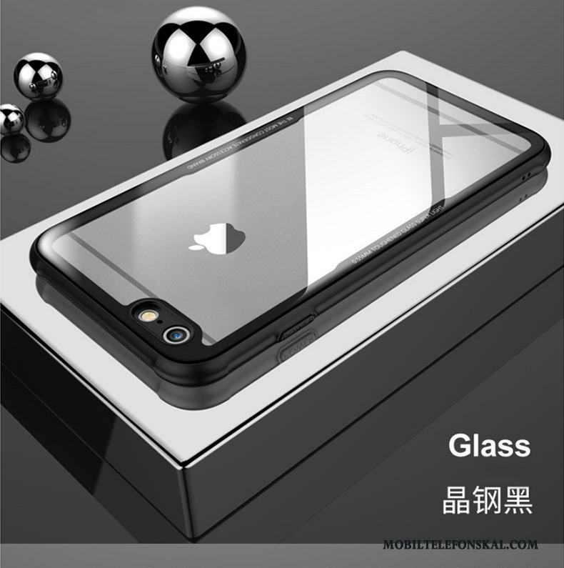 iPhone 7 Ny Fodral Silikon Transparent Skärmskydd Film Röd Skal Telefon