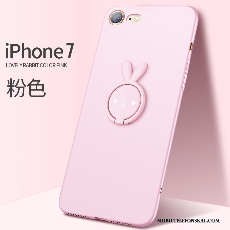 iPhone 7 Personlighet Skal Telefon Fallskydd Kreativa Silikon Fodral Rosa