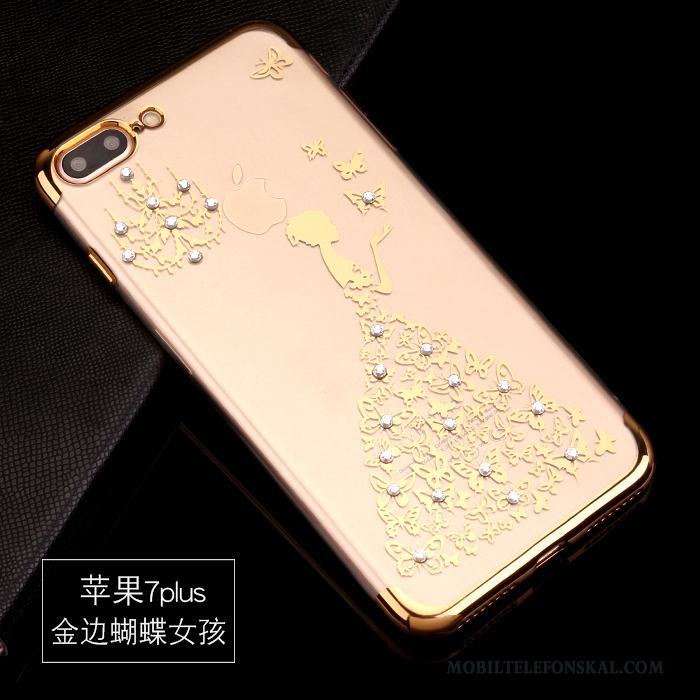 iPhone 7 Plus All Inclusive Trend Lyxiga Strass Rosa Guld Skal Telefon Fodral