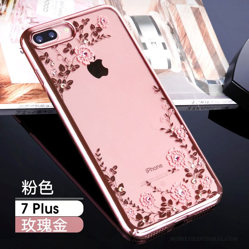 iPhone 7 Plus Fallskydd Lyxiga Skal Telefon Rosa Guld Fodral Strass Ny