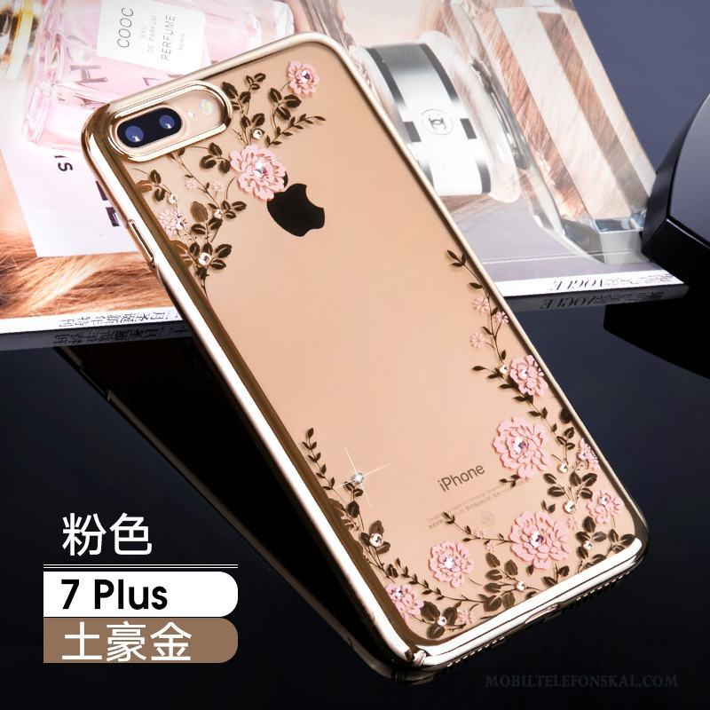 iPhone 7 Plus Fallskydd Lyxiga Skal Telefon Rosa Guld Fodral Strass Ny