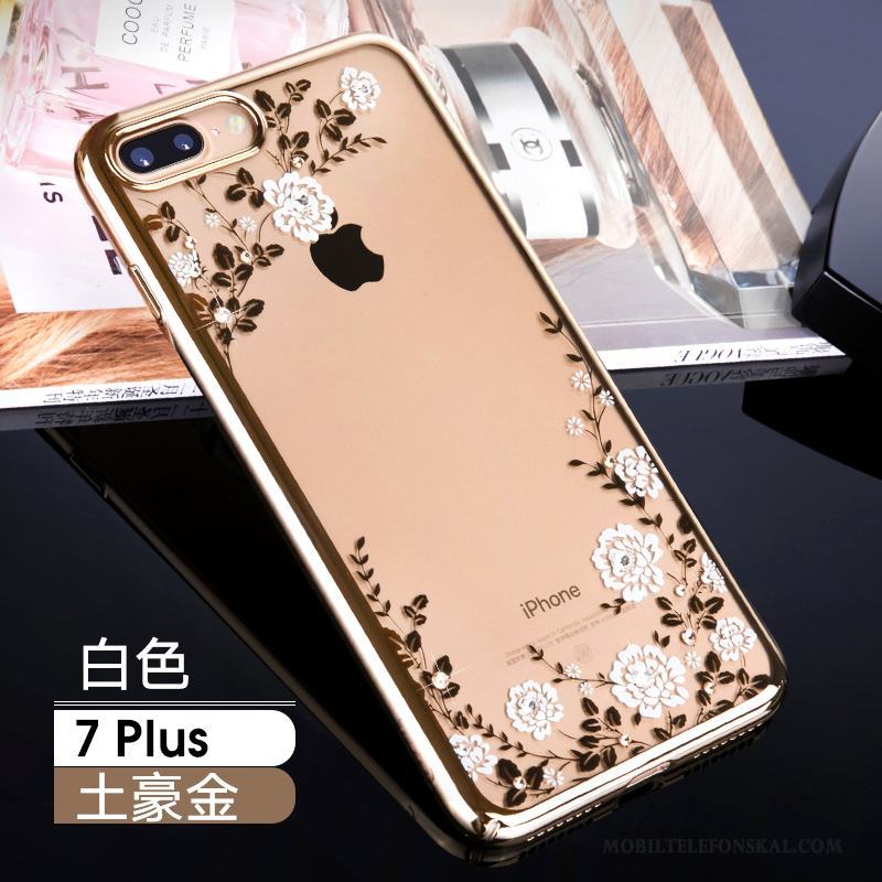 iPhone 7 Plus Fallskydd Lyxiga Skal Telefon Rosa Guld Fodral Strass Ny