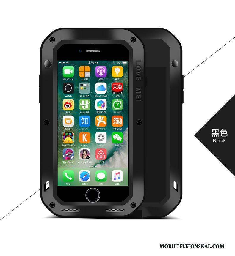 iPhone 7 Plus Fallskydd Skal Telefon Metall Silikon Fodral Dekomprimering Friluftsliv