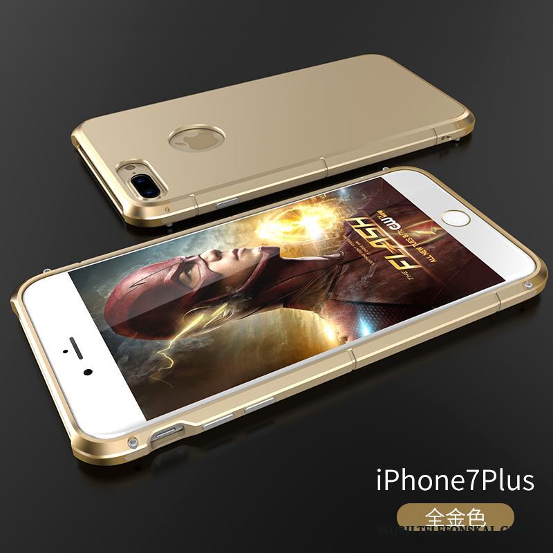 iPhone 7 Plus Personlighet Fallskydd Skal Telefon Metall Fodral Blå Ny