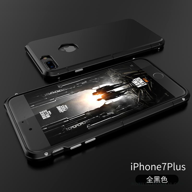 iPhone 7 Plus Personlighet Fallskydd Skal Telefon Metall Fodral Blå Ny
