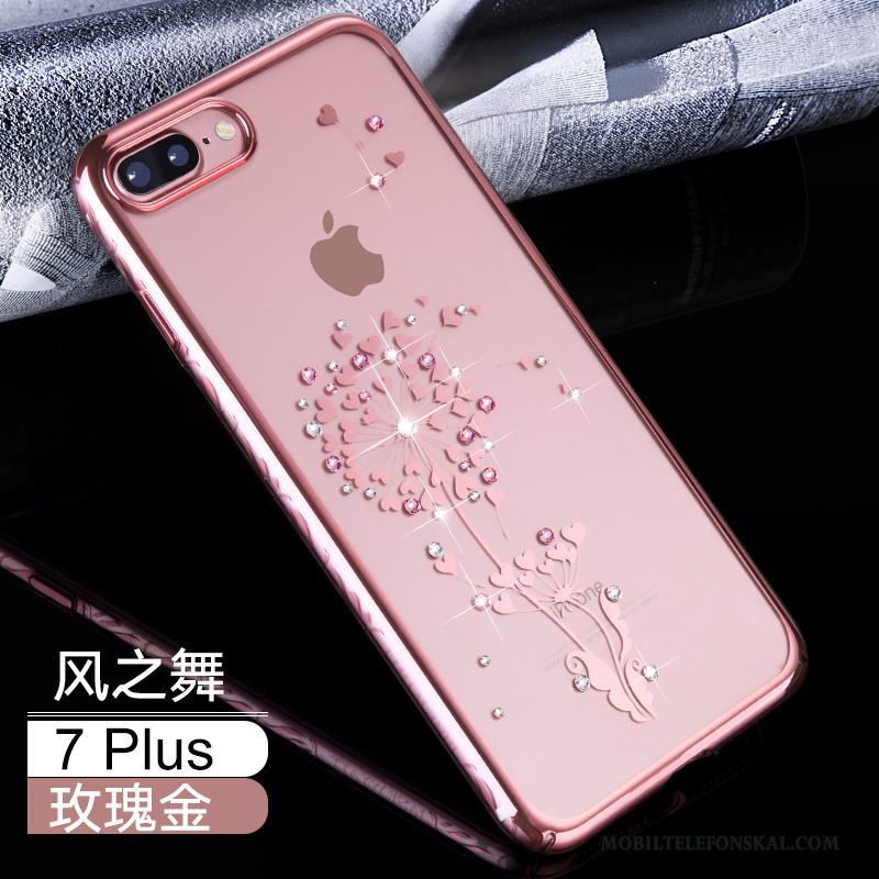 iPhone 7 Plus Skal Svart Transparent Telefon Strass All Inclusive Fallskydd