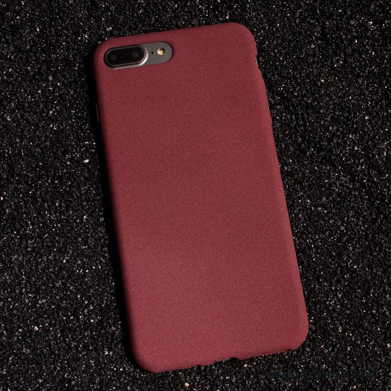 iPhone 7 Plus Skal Telefon Fodral Mjuk Enkel Röd Nubuck Personlighet