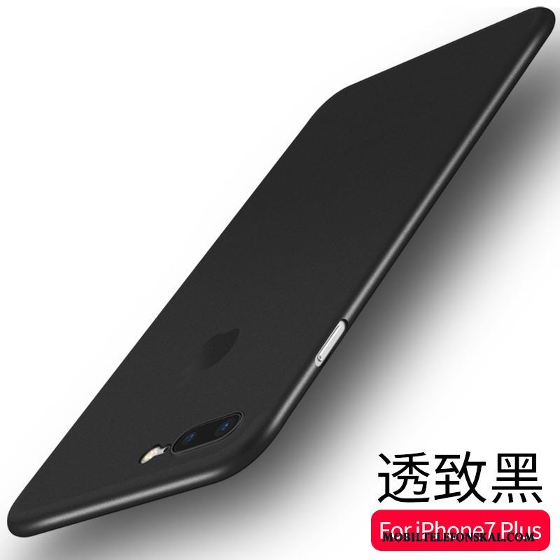 iPhone 7 Plus Slim Fallskydd Fodral Skal Telefon Nubuck Transparent Blå