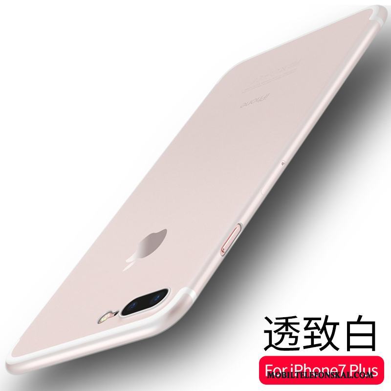 iPhone 7 Plus Slim Fallskydd Fodral Skal Telefon Nubuck Transparent Blå