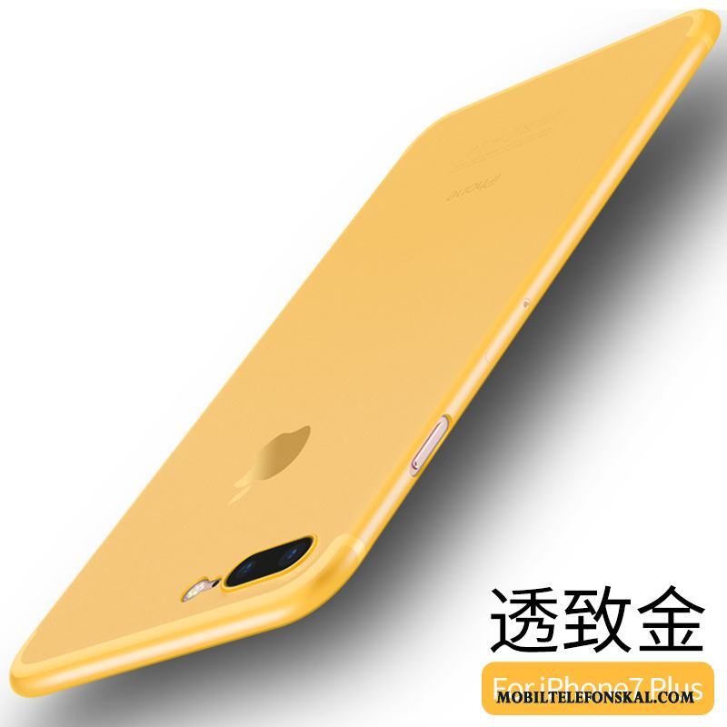 iPhone 7 Plus Slim Fallskydd Fodral Skal Telefon Nubuck Transparent Blå