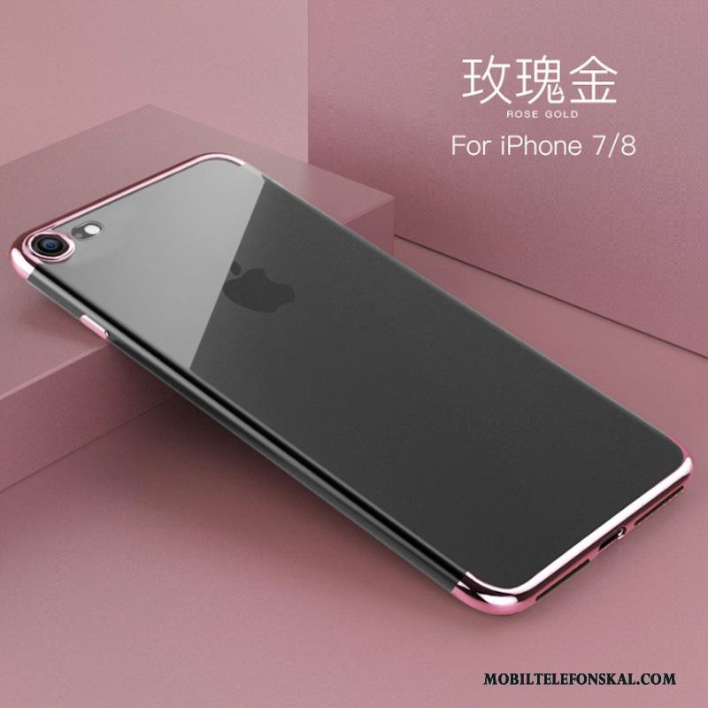 iPhone 7 Rosa Guld Tunn Skal Telefon Skydd Plating Silikon Transparent