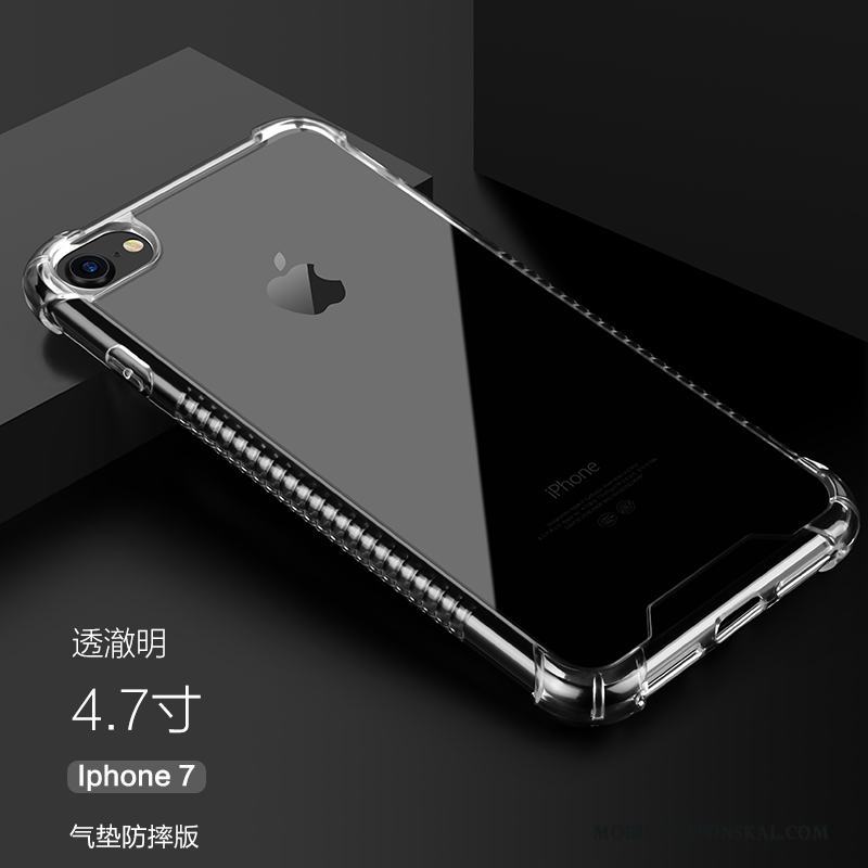 iPhone 7 Silikon Mjuk Fodral Blå Transparent Skal Telefon Enkel