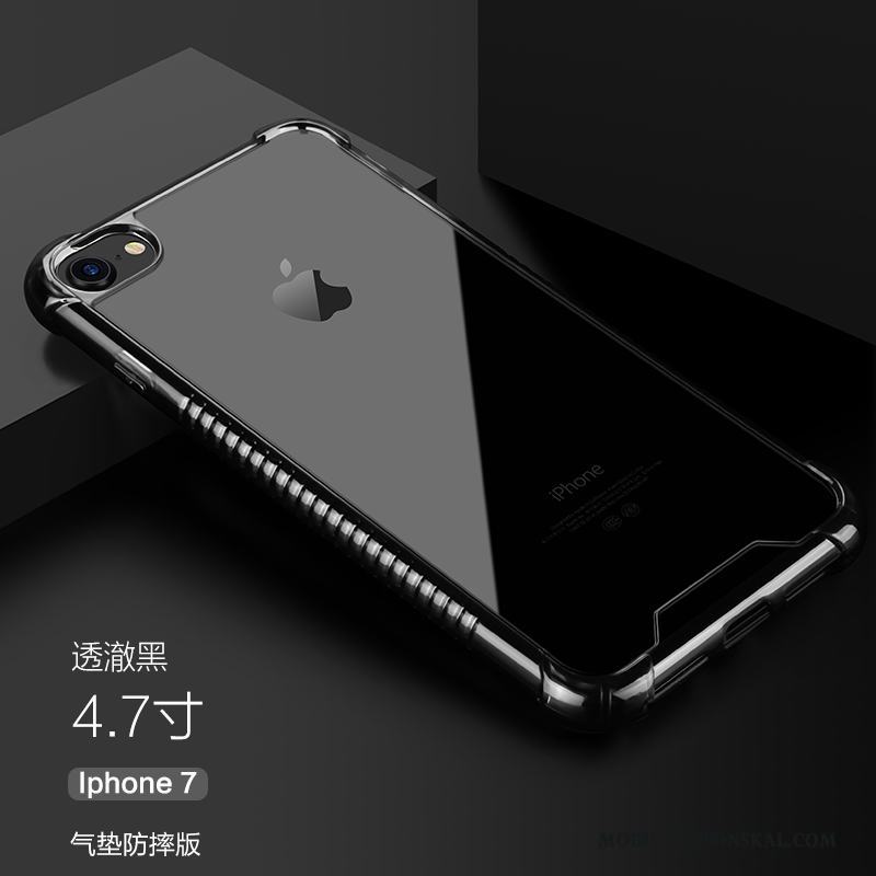 iPhone 7 Silikon Mjuk Fodral Blå Transparent Skal Telefon Enkel