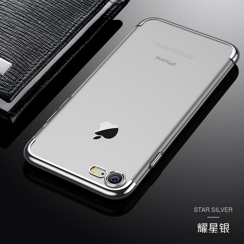 iPhone 7 Skal Silikon Pu Transparent Mjuk Slim Fodral Blå