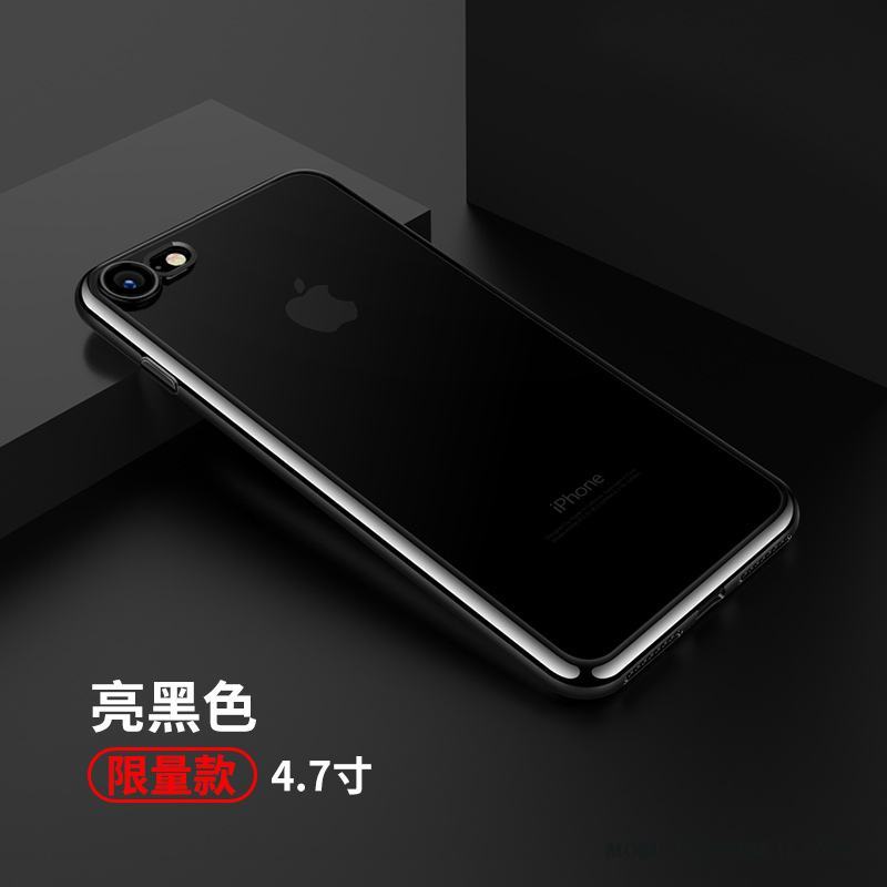 iPhone 7 Skal Silikon Svart Transparent Fodral Telefon Mjuk