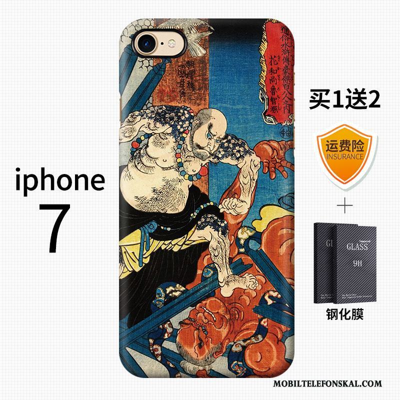 iPhone 7 Skal Telefon Konst Fallskydd Nubuck Trend Färg Kinesisk Stil