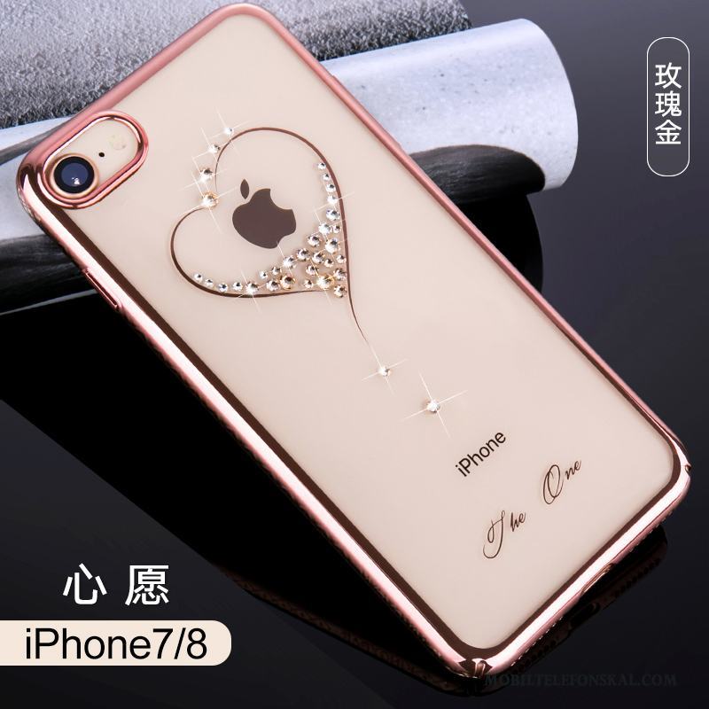 iPhone 7 Strass Ny Trend Skal Telefon Lyxiga Rosa Guld Elegant