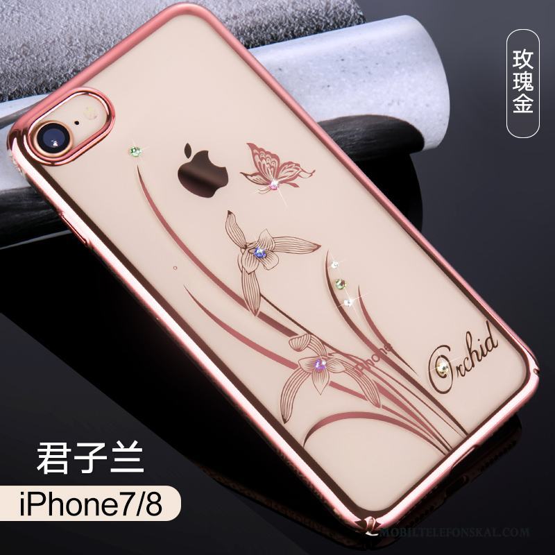 iPhone 7 Strass Ny Trend Skal Telefon Lyxiga Rosa Guld Elegant