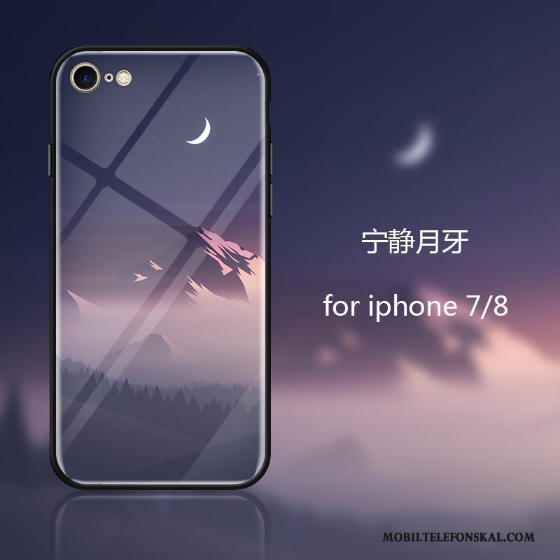 iPhone 8 Fallskydd Kreativa Glas Silikon Trend Skal Telefon Personlighet