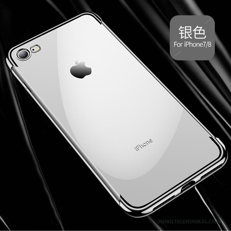 iPhone 8 Fallskydd Mjuk Silikon Trend Varumärke Fodral Röd Skal Telefon