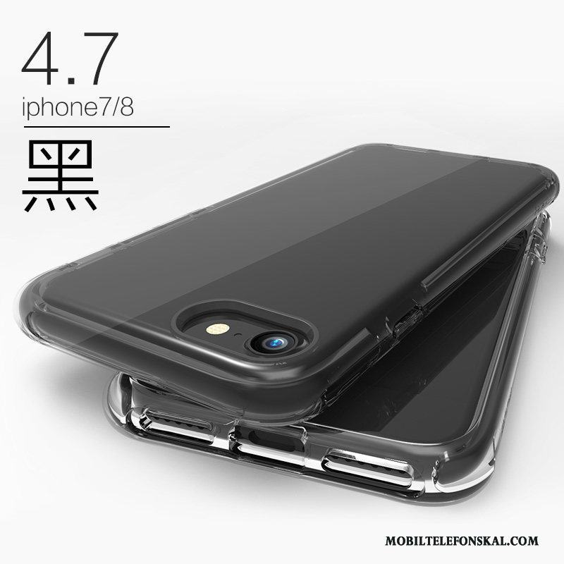 iPhone 8 Fallskydd Nubuck All Inclusive Röd Mjuk Skal Telefon