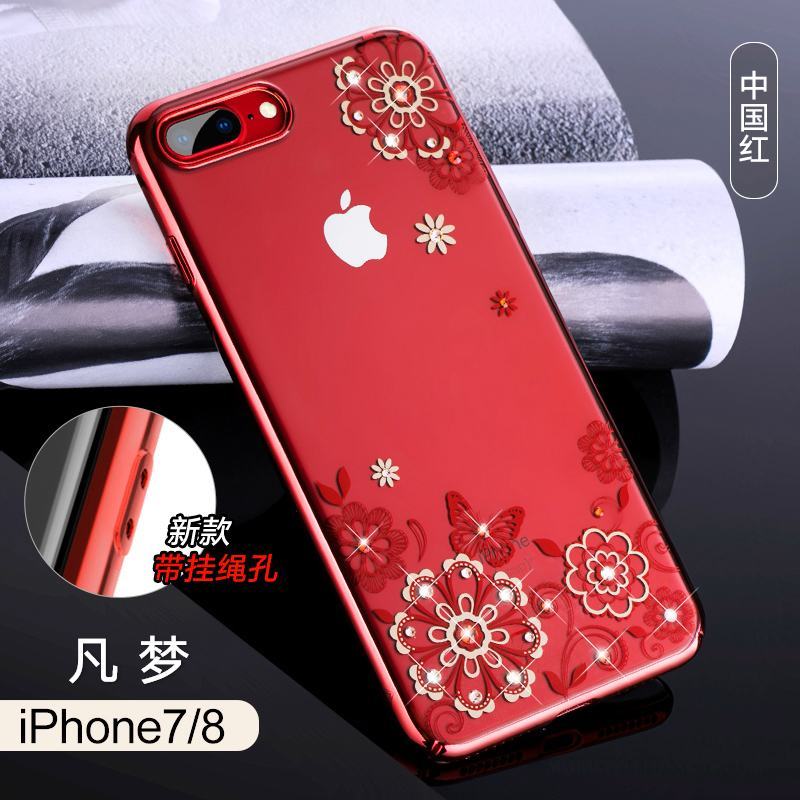 iPhone 8 Fodral Skal Telefon All Inclusive Röd Transparent Lyxiga