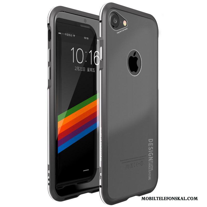 iPhone 8 Frame Metall Purpur Skal Telefon Skydd Hård Fodral