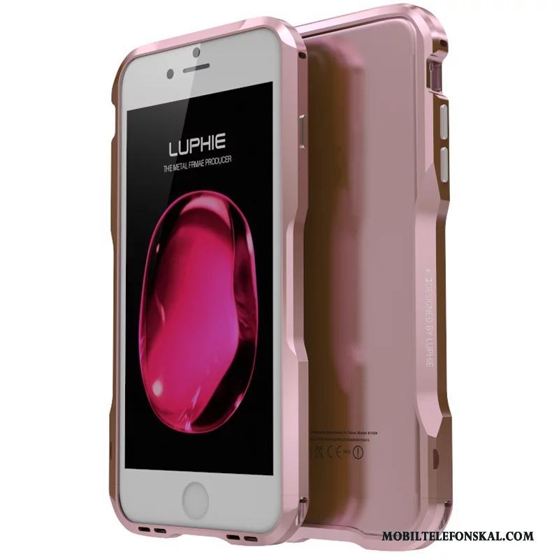 iPhone 8 Hård Skydd Fodral Metall Frame Skal Telefon