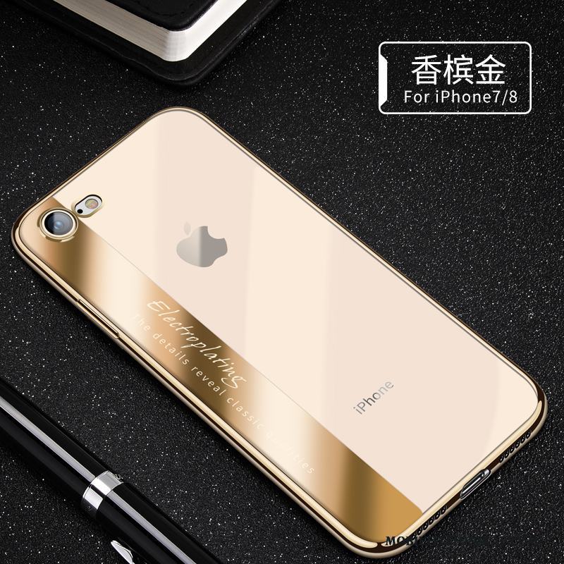 iPhone 8 Mjuk Rosa Guld Transparent Skal Telefon Silikon Trend Fodral