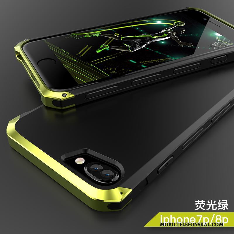 iPhone 8 Plus Personlighet Metall Purpur Kreativa Skal Telefon All Inclusive Fallskydd