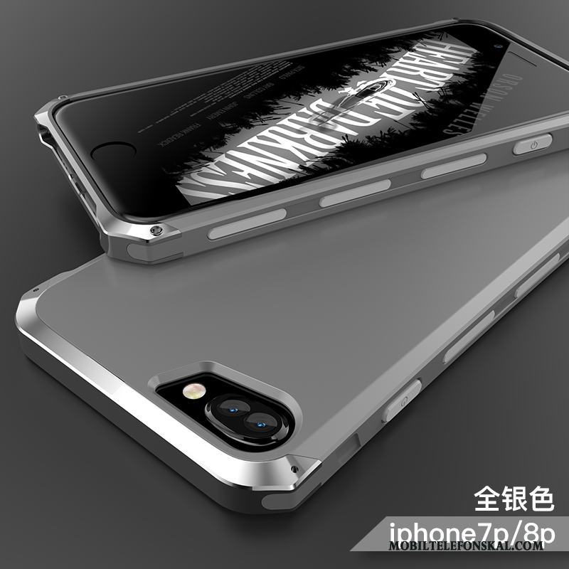 iPhone 8 Plus Personlighet Metall Purpur Kreativa Skal Telefon All Inclusive Fallskydd