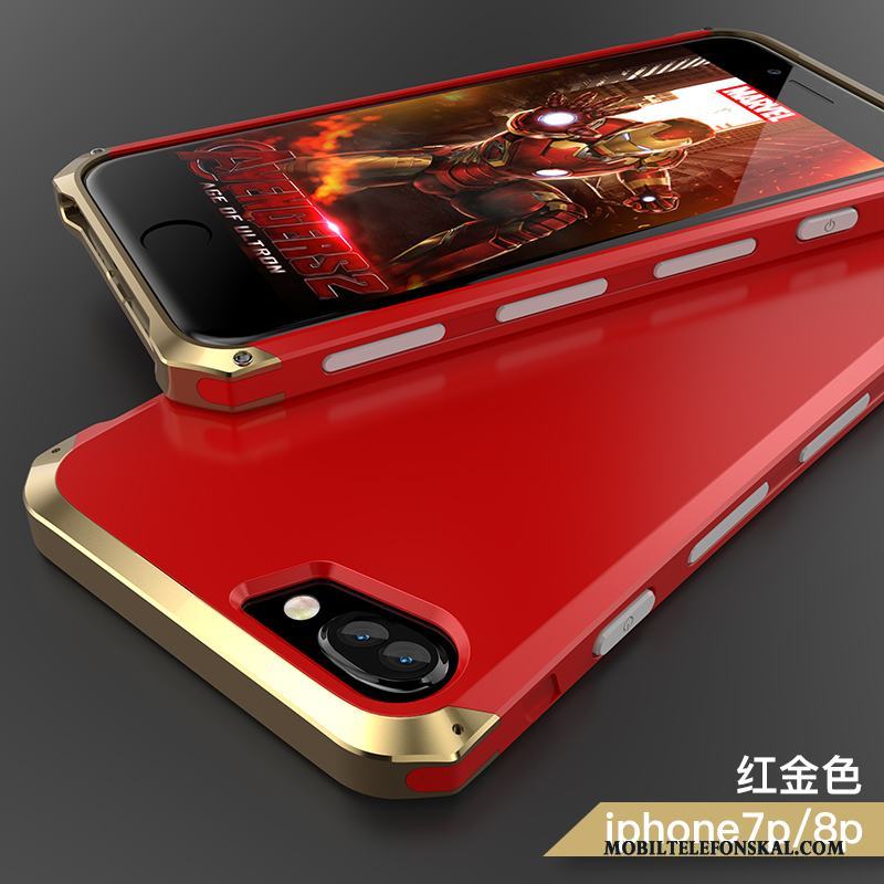 iPhone 8 Plus Personlighet Metall Purpur Kreativa Skal Telefon All Inclusive Fallskydd