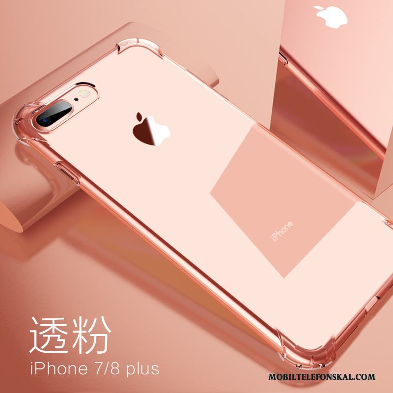 iPhone 8 Plus Pu Guld Explosionsfri Silikon Skal Telefon Pratkvarn All Inclusive