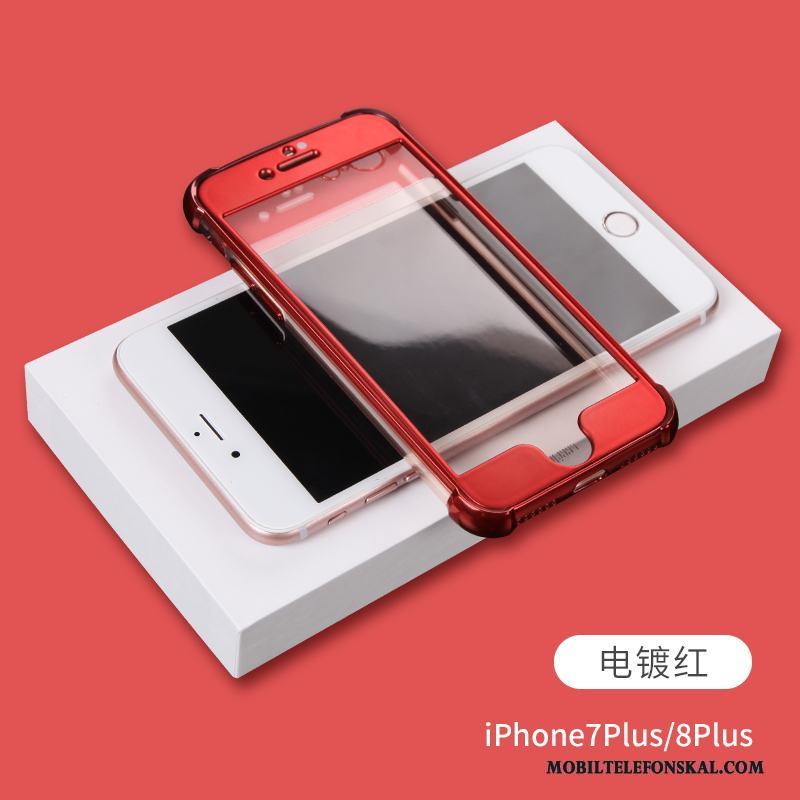 iPhone 8 Plus Rosa Pratkvarn Skal Telefon All Inclusive Transparent Fallskydd Silikon