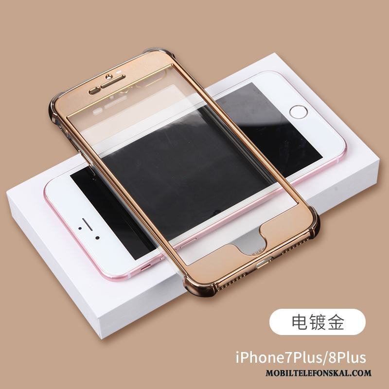 iPhone 8 Plus Rosa Pratkvarn Skal Telefon All Inclusive Transparent Fallskydd Silikon