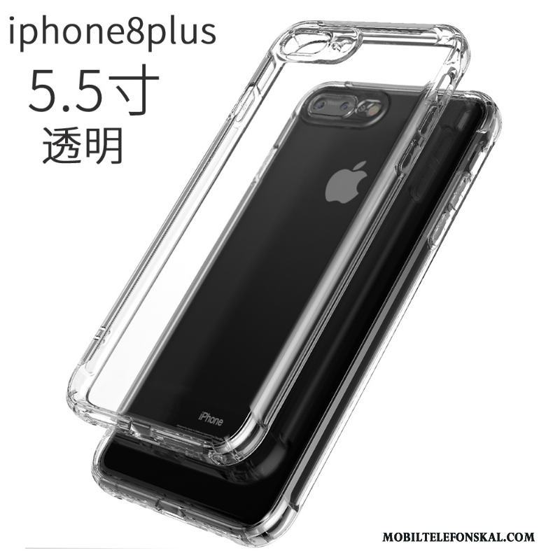 iPhone 8 Plus Silikon Fallskydd Skal Telefon Rosa Guld All Inclusive Trend Mjuk