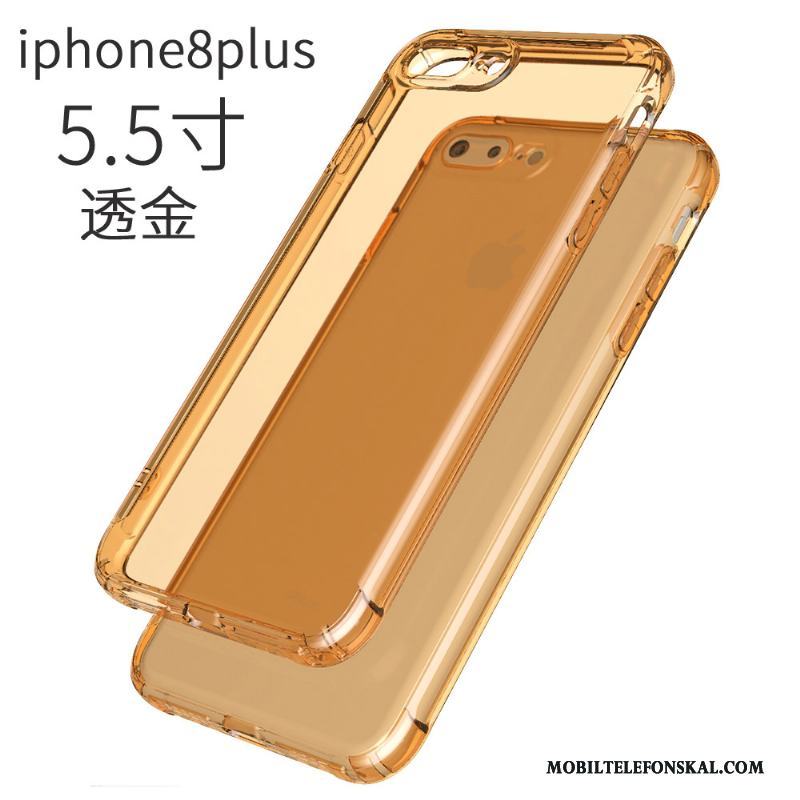 iPhone 8 Plus Silikon Fallskydd Skal Telefon Rosa Guld All Inclusive Trend Mjuk