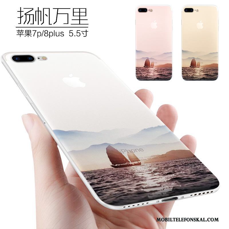 iPhone 8 Plus Skal Kreativa All Inclusive Personlighet Silikon Fodral Mjuk Nubuck