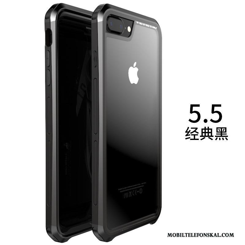 iPhone 8 Plus Skal Personlighet All Inclusive Fallskydd Ny Metall Röd Trend