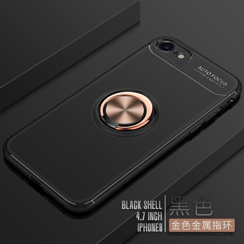 iPhone 8 Plus Skal Telefon Silikon Trend Svart Nubuck Slim Mjuk