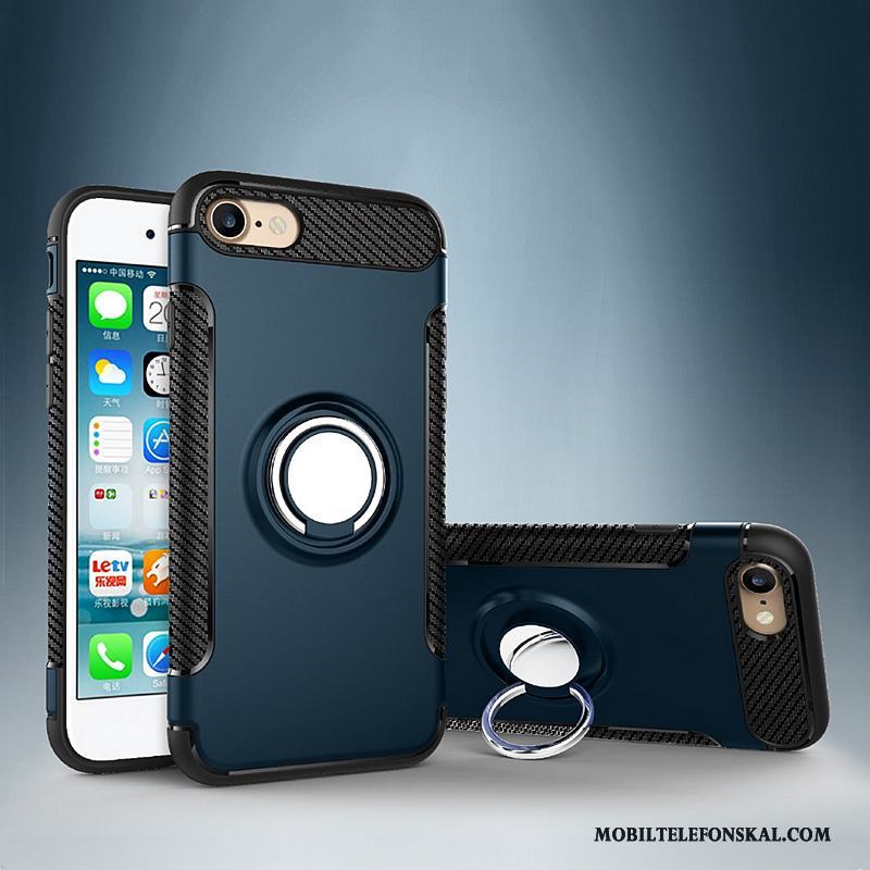iPhone 8 Plus Support Läderfodral Ring Skydd Fallskydd Skal Telefon Bil