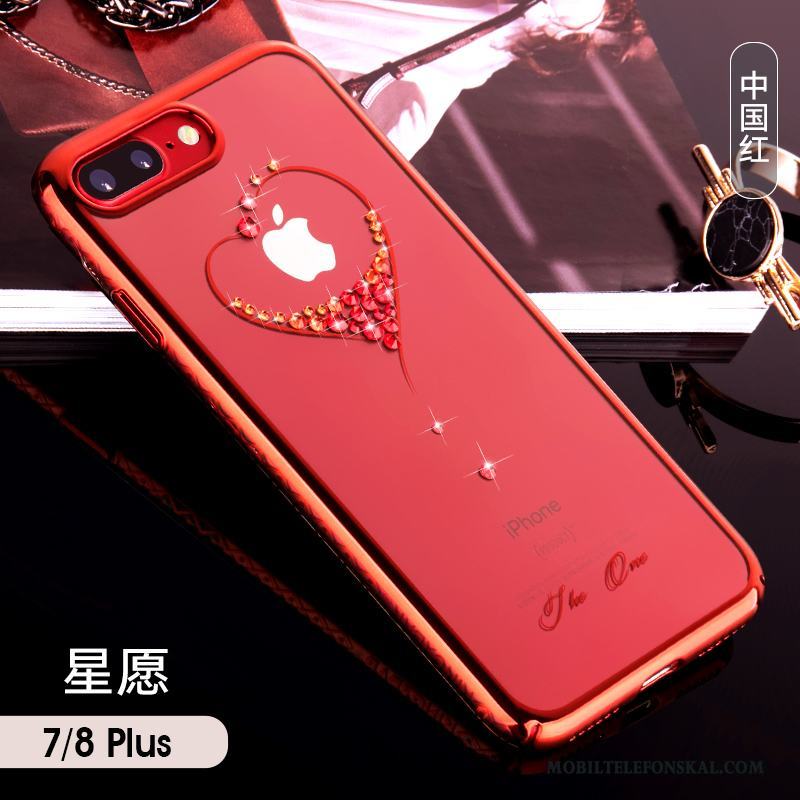 iPhone 8 Plus Trend Varumärke Lyxiga Fallskydd Skal Telefon Röd Fodral All Inclusive