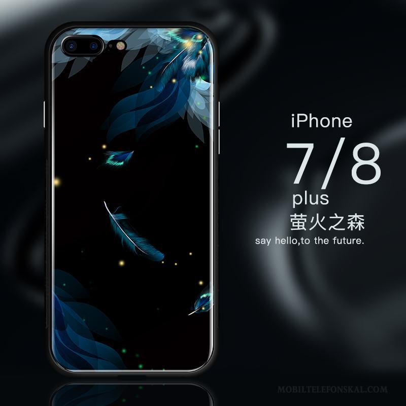 iPhone 8 Purpur Glas Ny Fallskydd Skal Telefon Silikon All Inclusive