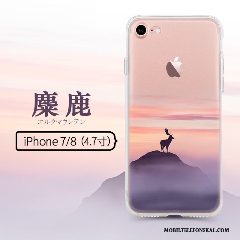 iPhone 8 Skal Kreativa Silikon Mjuk Transparent Trend Fallskydd Hängsmycken